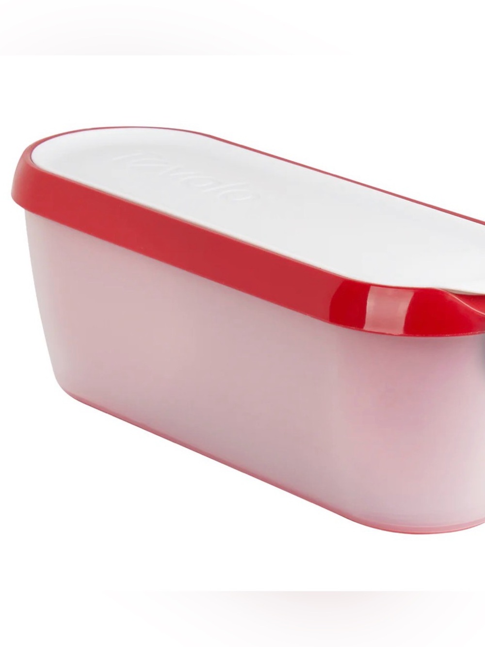 Tovolo Ice Cream Storage Box with Red Trim - Home Organization